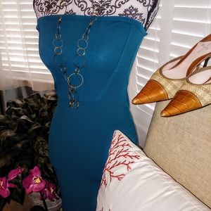 teal Dress, tube dress New size 4
